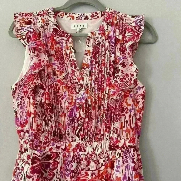 THML Charlotte Dress Pink Size Small - Picture 3 of 6